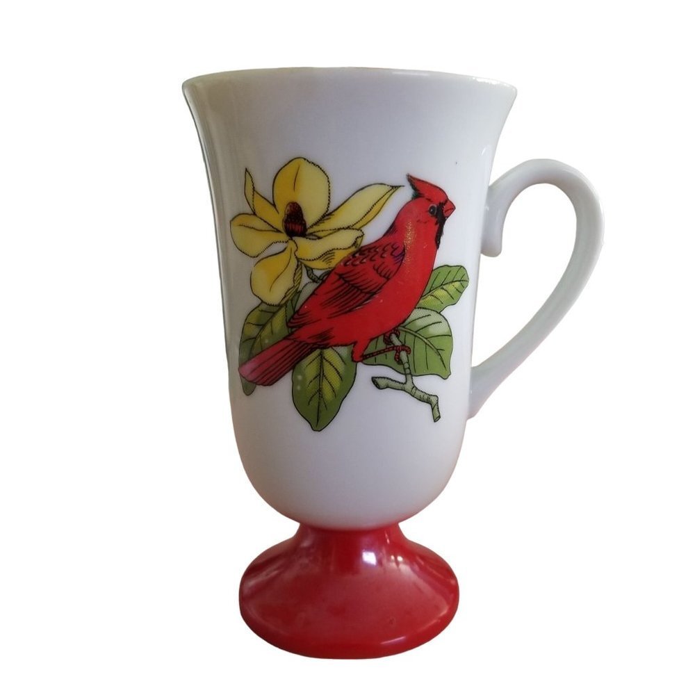 SOLD  Roberts Song Bird Irish Coffee Mugs Pedestal Tea Cups Set of 5 - Picture 14 of 16